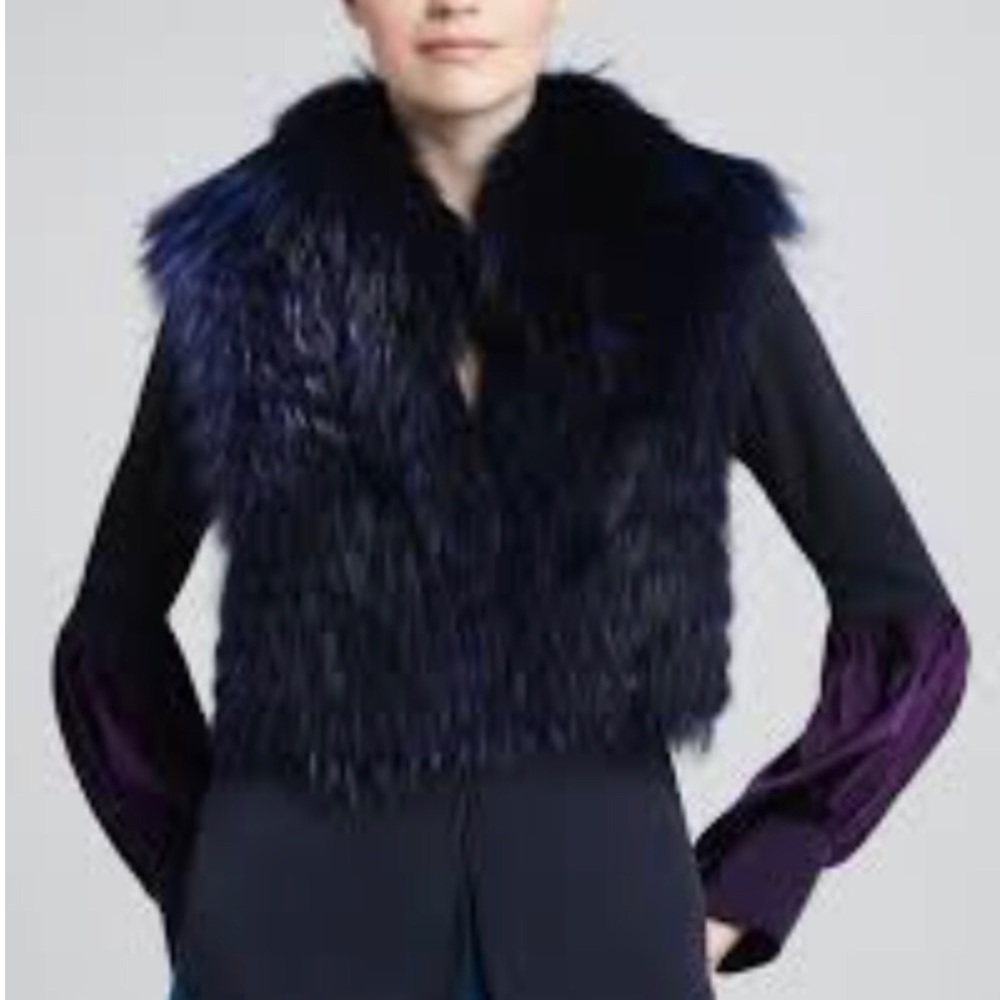 Elie Tahari Fox Royal Blue Tracy Vest